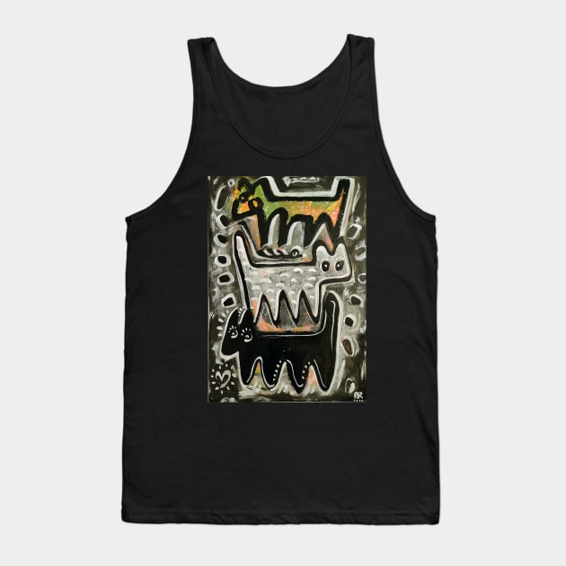 dog totem Tank Top by Angel Rivas